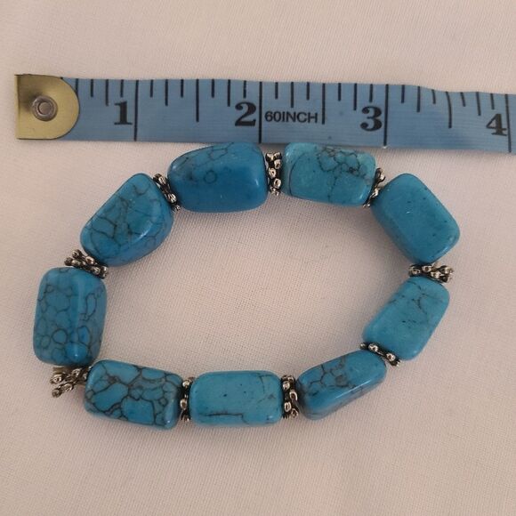 Turquoise coloured Stone Bracelet - Picture 2 of 2